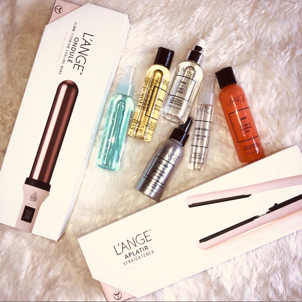 L’ANGE hair straightener, wand, & products